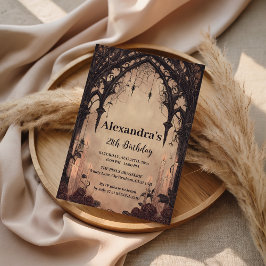 Convite Gothic Arch Midnight Birthday