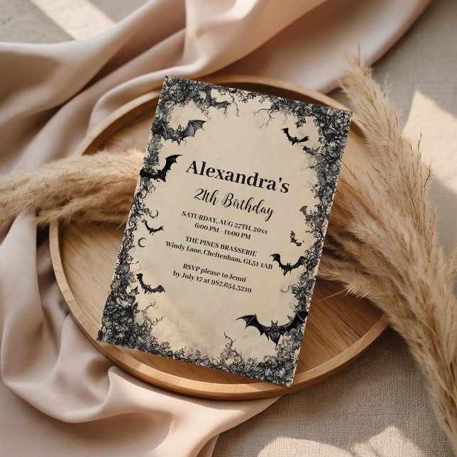 Convite Gothic Arch Midnight Birthday (Criador carregado)