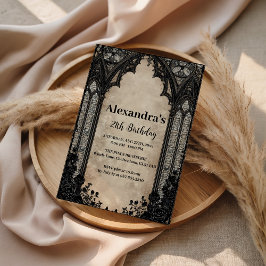 Convite Gothic Chandelier Midnight Birthday