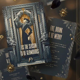 Convite Gothic Deco | Coroa Festa de Natal