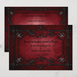 Convite Gothic Halloween wedding invitation