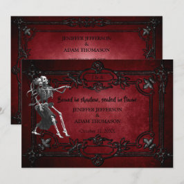 Convite Gothic Halloween wedding invitation