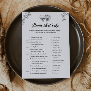 Convite GOTHIC LOVE Name Que Cake Chá de panela Game Card