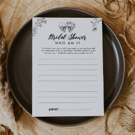 Convite Gothic Quem Sou Eu Chá de panela Jogo