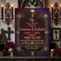Gothic Skulls Costumes & Cocktails Crimson Roses 