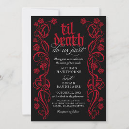 Convite Gothic Til Death Wedding
