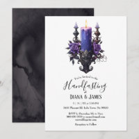 Gótica Fantasia Roxo Escuro Candelabra Manipulando