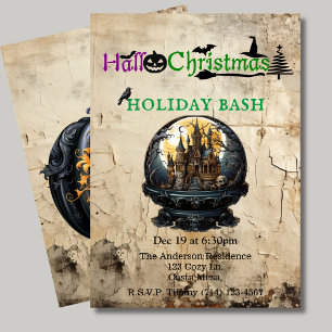 Convite Gótica House Hallo-Christmas Holiday Bash