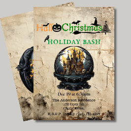 Convite Gótica House Hallo-Christmas Holiday Bash