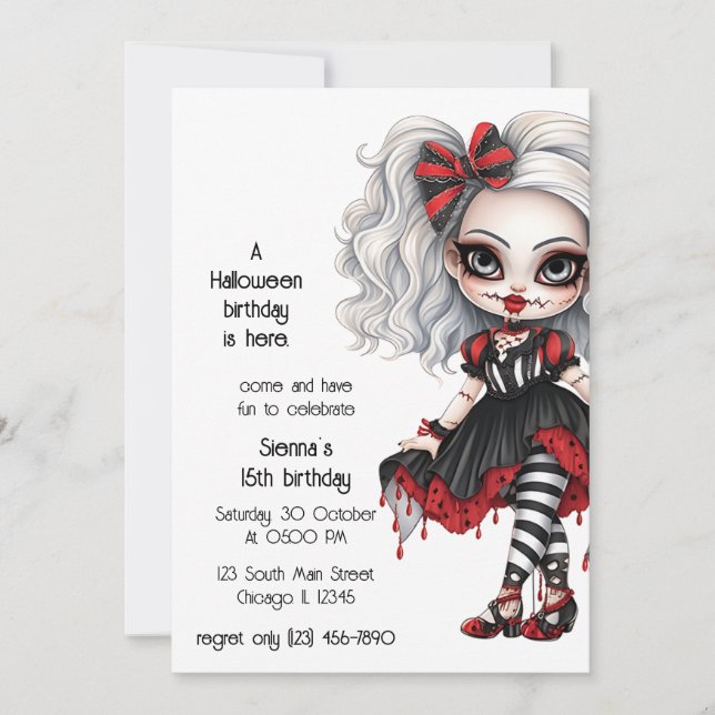 Convite Gótica japonesa (Frente)