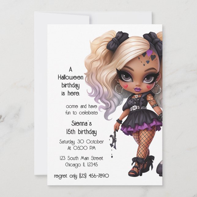 Convite Gótica japonesa (Frente)