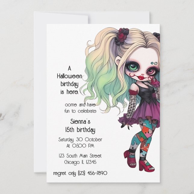 Convite Gótica japonesa (Frente)