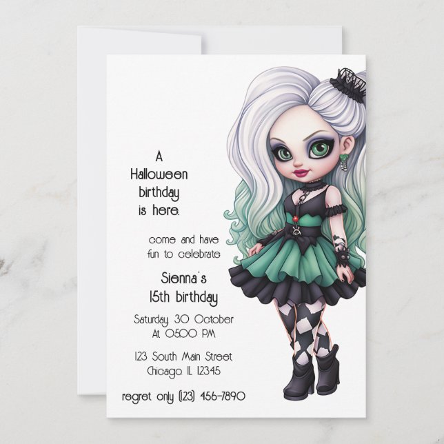 Convite Gótica japonesa (Frente)