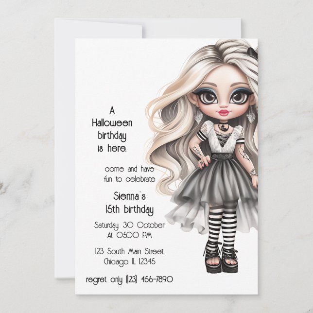 Convite Gótica japonesa (Frente)