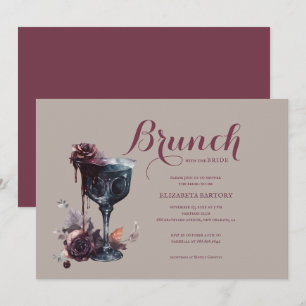 Convite Gótico Brunch Floral Cálice Chás de Noiva