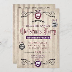 Convite gótico da festa de Natal