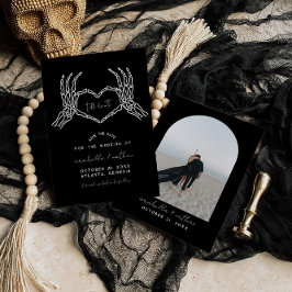 Convite Gótico Guardar A Data, Preto Guardar A Data Casame