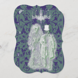 Convite Gótico Skeleton Ghost Bride e Casal