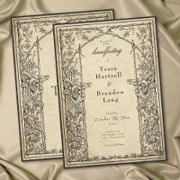 Gótico Vintage Medieval Vinheta Pergaminho Handfas