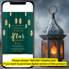 CONVITE GRÃ-DOURADA LANTERN RAMADAN IFTAR PARTIDO DE JANTO