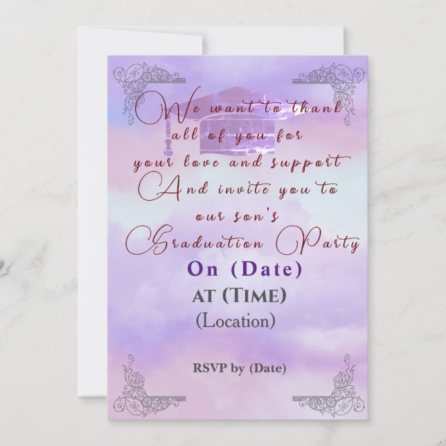 Convite Graças ao apoio (Frente)