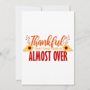 Convite graças este ano, o dia de agradecimento está sobre