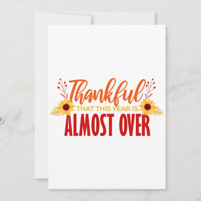 Convite graças este ano, o dia de agradecimento está sobre (Frente)