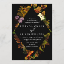Grace Autumn Dark Casamento vintage Invtions