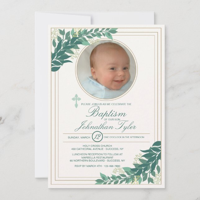 Convite Graciosa Foto Religiosa (Frente)