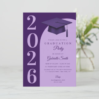 Convite Grad cap modern graduation party