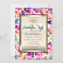 Grad Cap,Taça de Vinho,Flores de Confetes Graduaçã