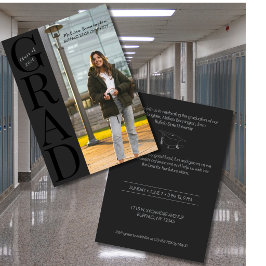 Convite Grad Party 1-Photo Vertical Photo Invitation