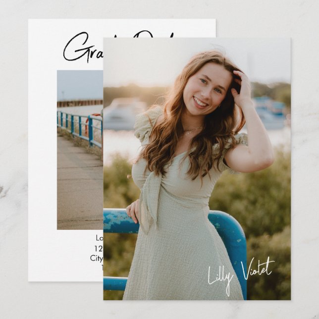 Convite Grad Party Invite (Frente/Verso)