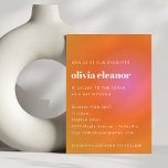 Convite Gradação Cor-de-Rosa Cor-de-Cor-de-Cor-de-Cor-de-C<br><div class="desc">Gradiente Cor-de-Rosa Laranja Retroforme Único Convite Formal Bat Mitzvah</div>