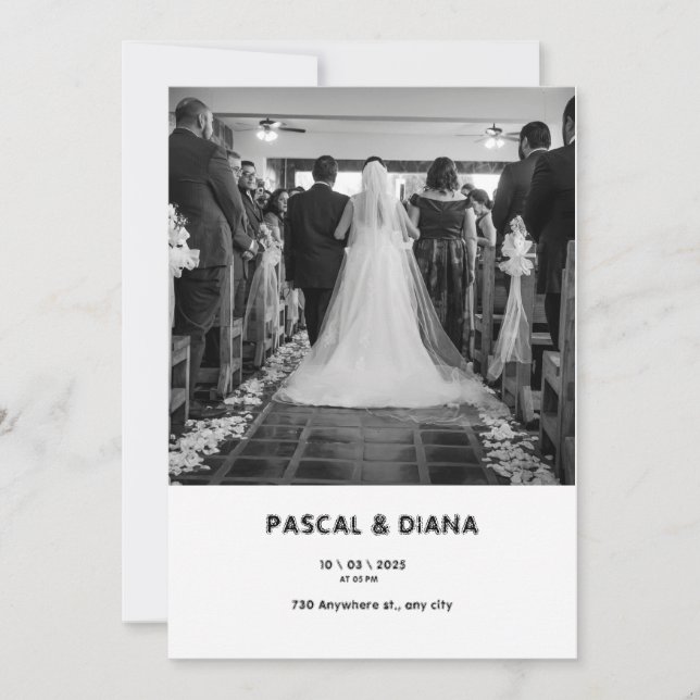 Convite Gradiente Branco Bem-vindo ao Casamento (Frente)