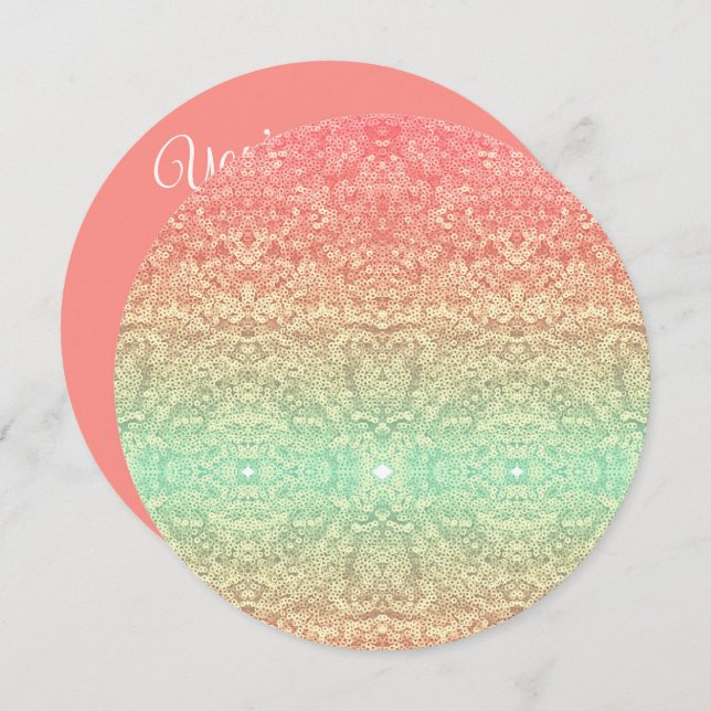 Convite Gradiente de gradação de local sequencial, cor-de- (Frente/Verso)