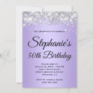 Convite Gradiente Roxo Roxo da Lavanda da Lata Esparsa