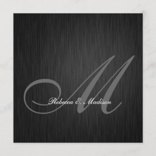 Convite Graduação 2013 preta elegante do monograma