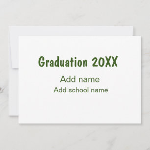 Convite Graduação 20XX acrescentar nome de ano escola verd