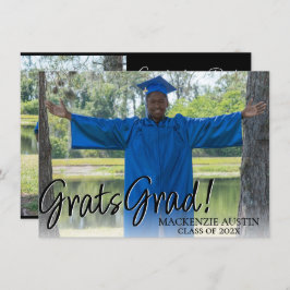 Convite Graduação 2 Foto | Manutenção Dourada sofisticada