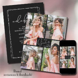 Convite Graduação 4 Festa de Colagem de Fotos