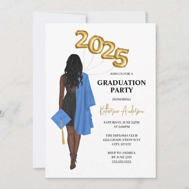 Convite Graduação afro-americana em 2025 (Frente)