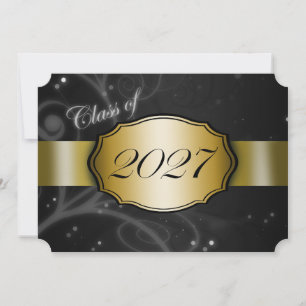 Convite Graduação Black and Gold 2027