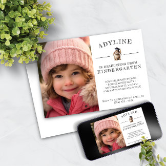 Convite Graduação Bonita em Jardim de Infância