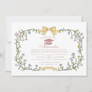 Convite Graduação Botânica Floral Atemporal