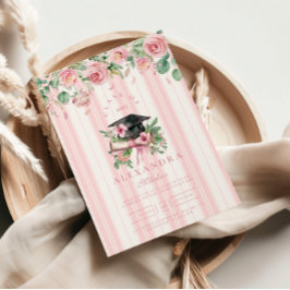 Convite Graduação Chic Pink Floral