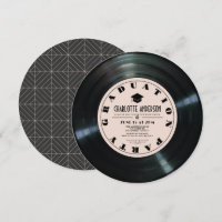 Graduação Cor-de-Rosa De Registro De Vinilo
