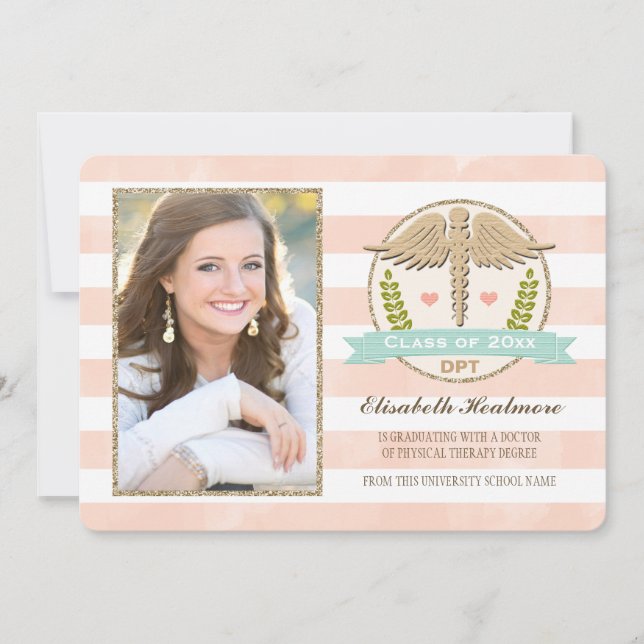 Convite Graduação coral da escola da fisioterapia do Aqua (Frente)