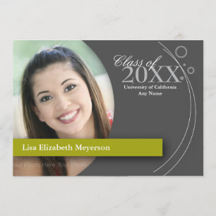 Convite Graduação da curva & dos pontos: Verde do costum