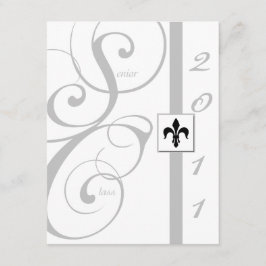 Convite Graduação da Faixa de Opções de Rolagem Branca e P